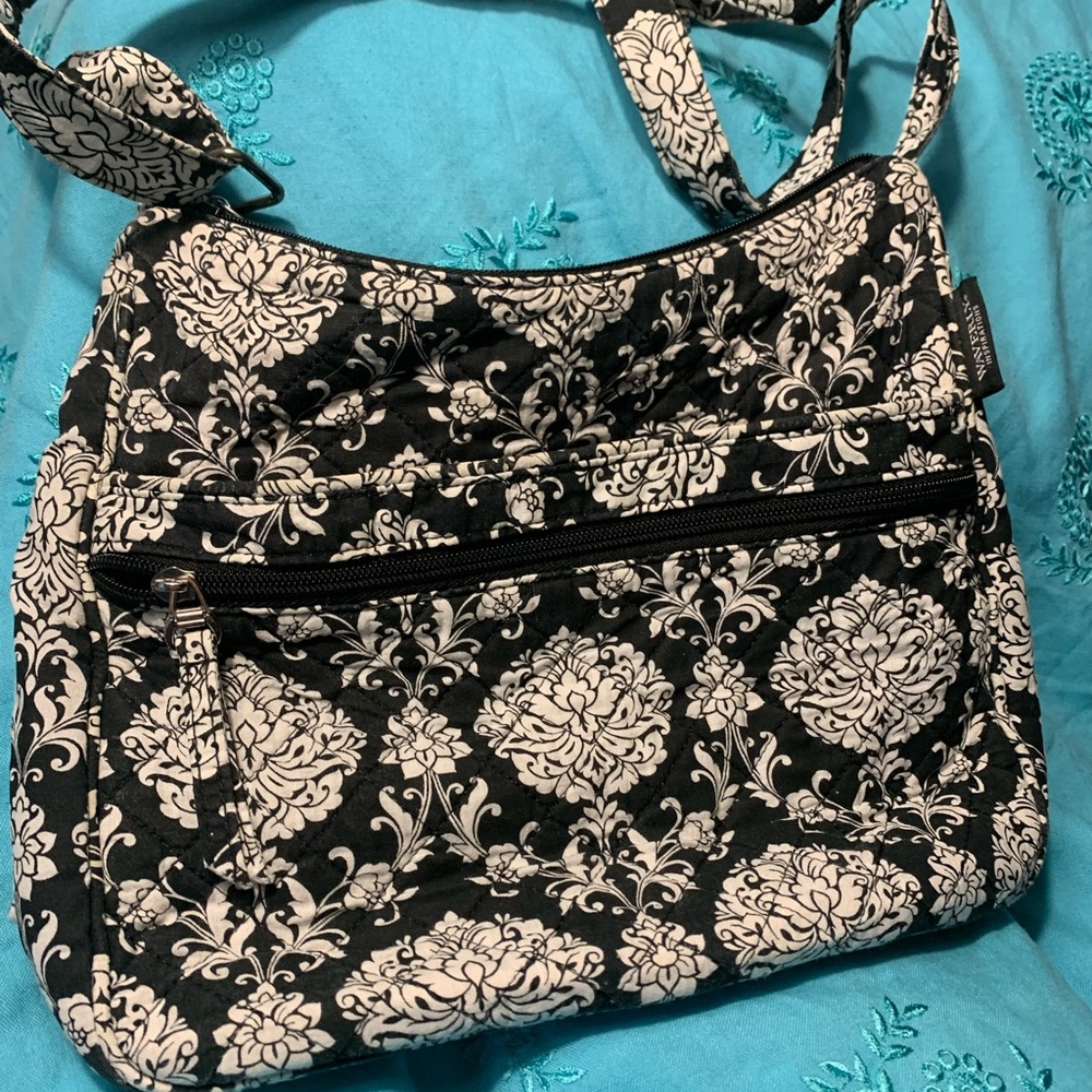 Waverly Black and White Floral Bag